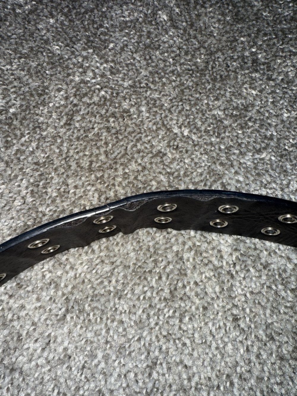 Brandy Melville Black Double-Row Grommet Belt - Picture 2 of 3